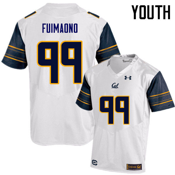 Youth #99 Siulagisipai Fuimaono Cal Bears (California Golden Bears College) Football Jerseys Sale-Wh - Click Image to Close